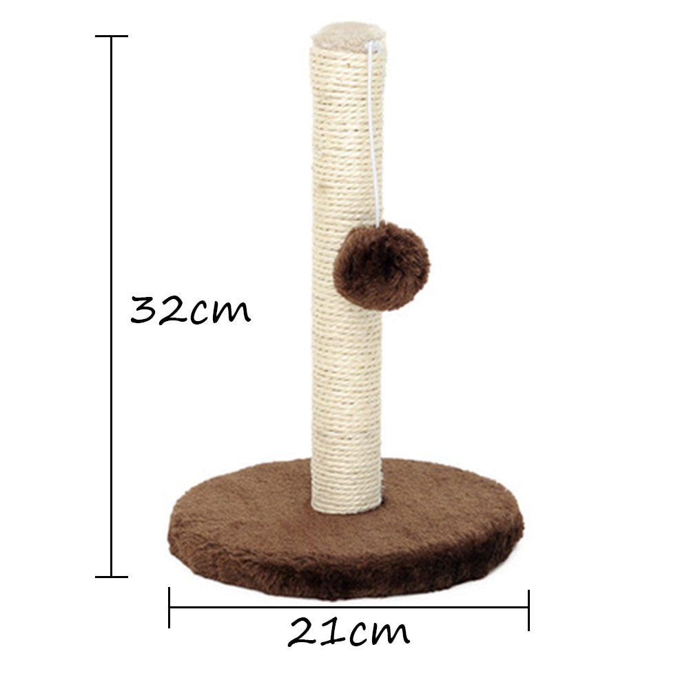 Toy Cat Scratch Post - Brown - Cat scratching post