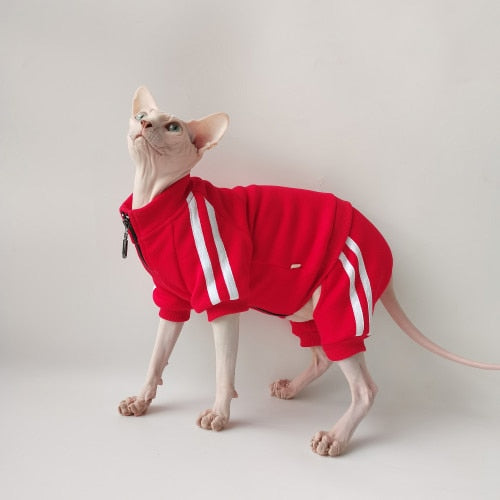 Tracksuit Clothes for Cats - Red / XS - Clothes for cats