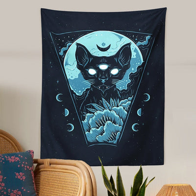 Trippy Cat Tapestry - Cat Tapestry