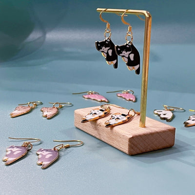Tuxedo Cat Earrings - Cat earrings