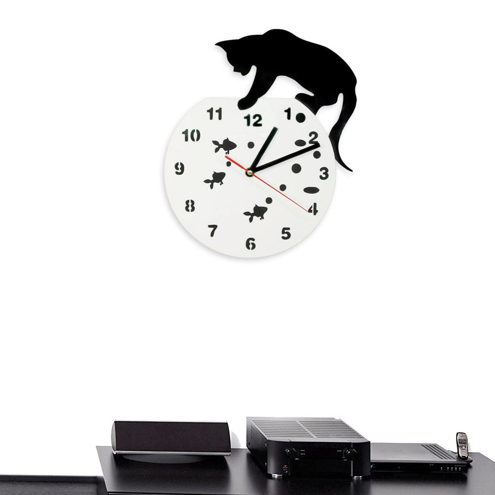 Vintage Cat Clock