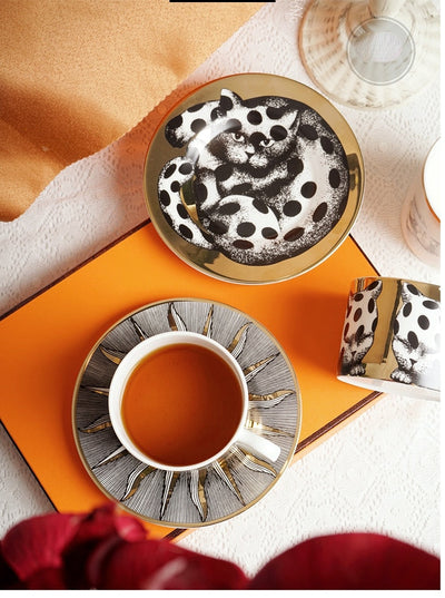 Vintage Cat Mug Set