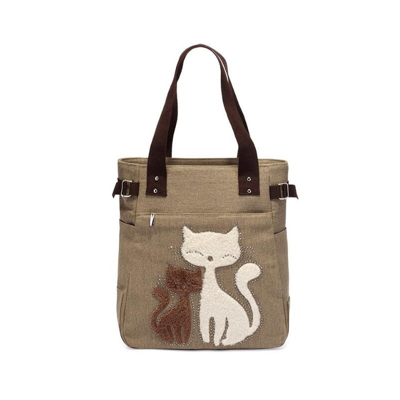Vintage Cat Tote Bag - Cat Handbag