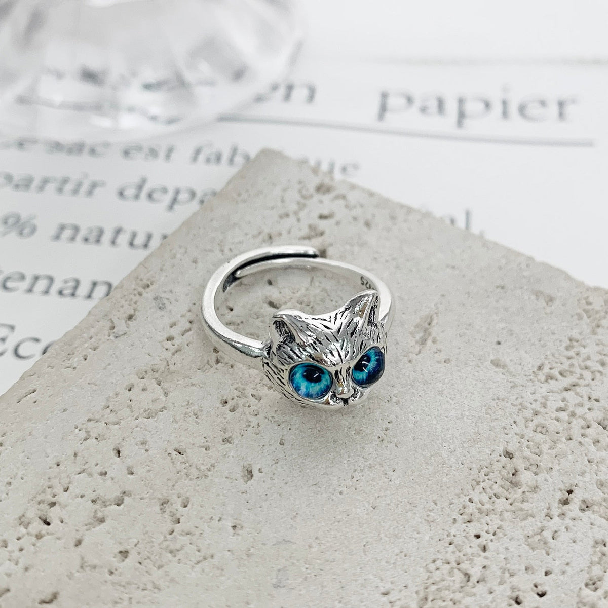 Vintage Cats Eye Ring - cat rings