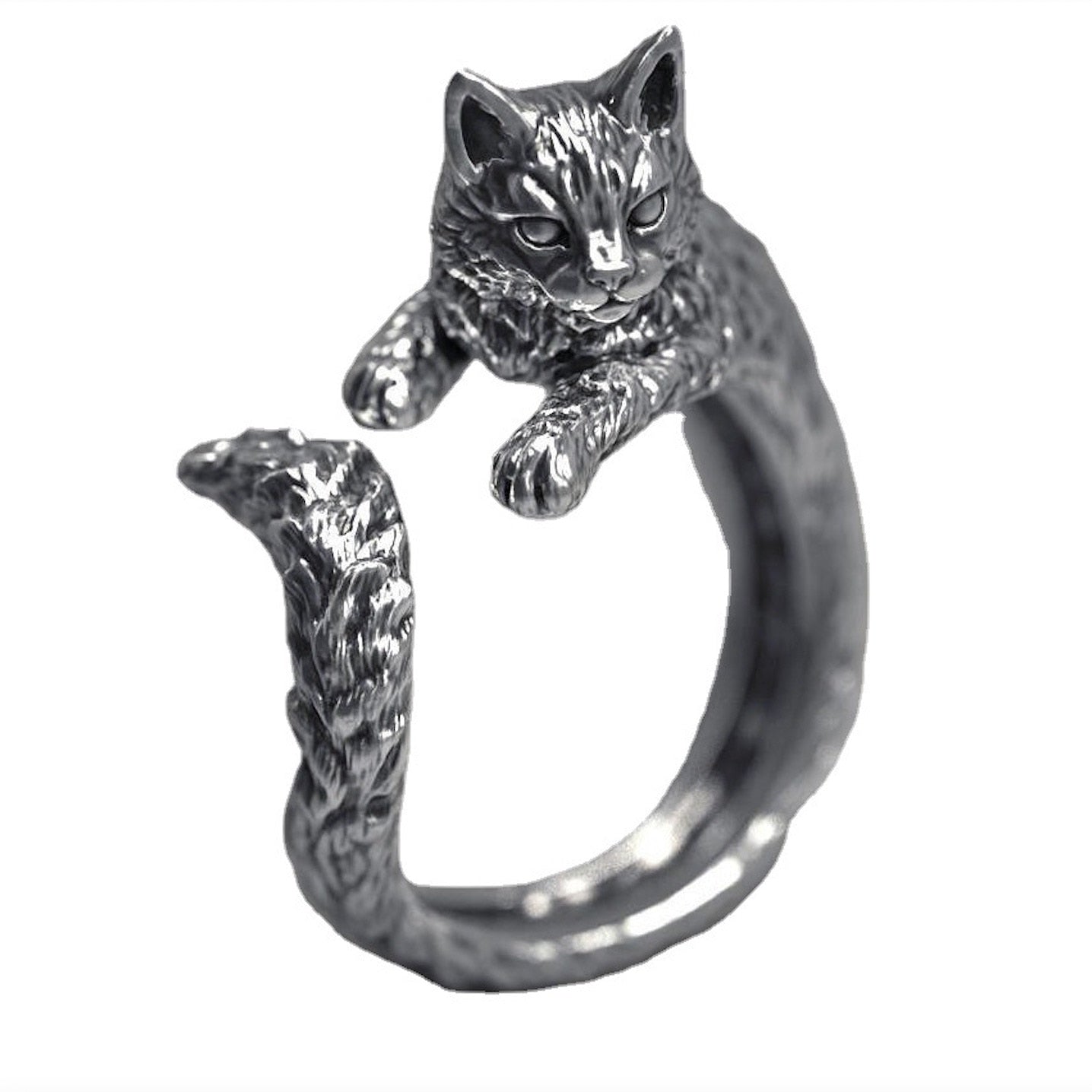 10 Style Vintage Boho Funny Sleeping Cat Rings for Women Brass Knuckle Geat  Cat Lover Gifts Jewellery Adjustable Finger RIng