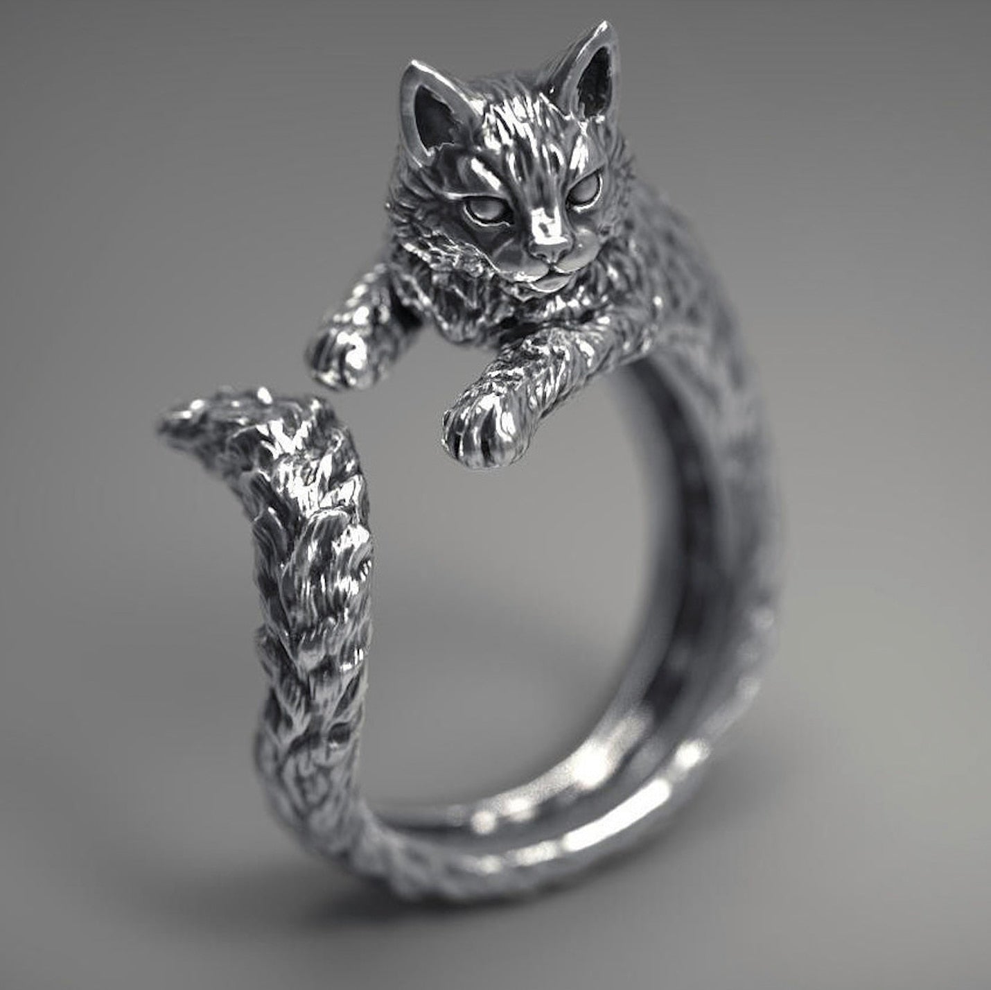 Vintage Ring Tail Cats - cat rings