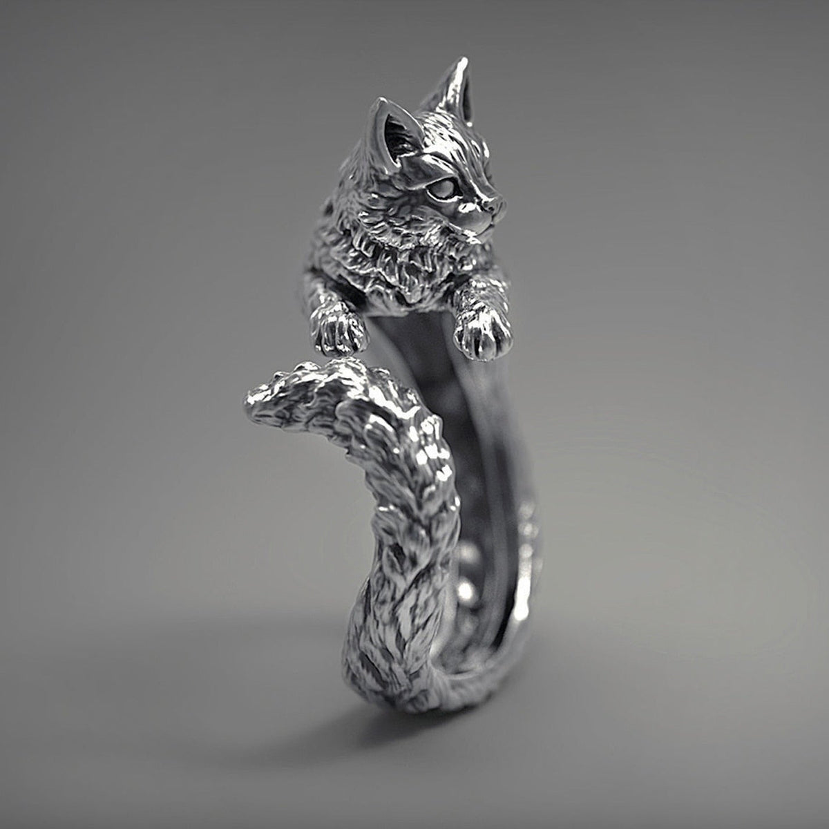Vintage Ring Tail Cats - cat rings