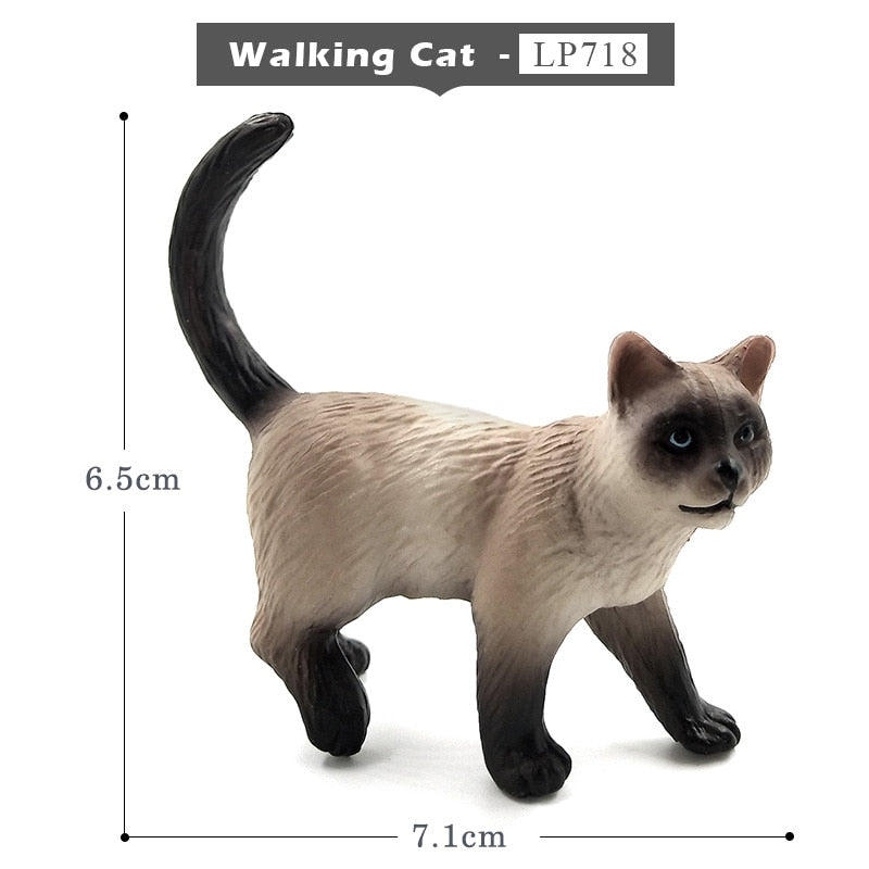 Vintage Siamese Cat Figurines - Walking