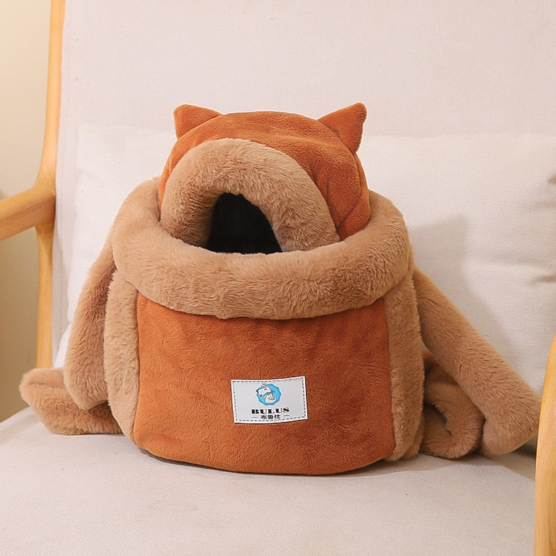 Warm cat Carrier Bag - Brown / M(26x20x25cm) - Warm cat