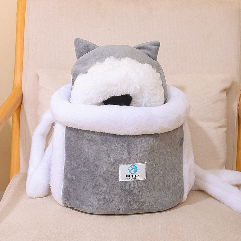 Warm cat Carrier Bag - Light Grey / M(26x20x25cm) - Warm cat