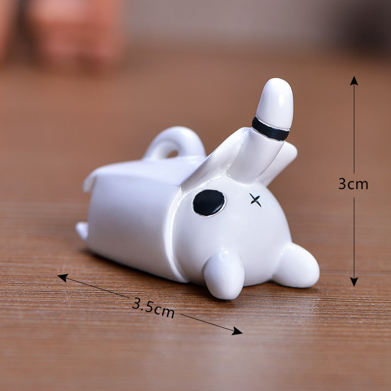 White Cat Figurine - Cup