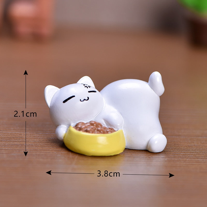 White Cat Figurine - Food