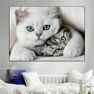 White Cat Painting