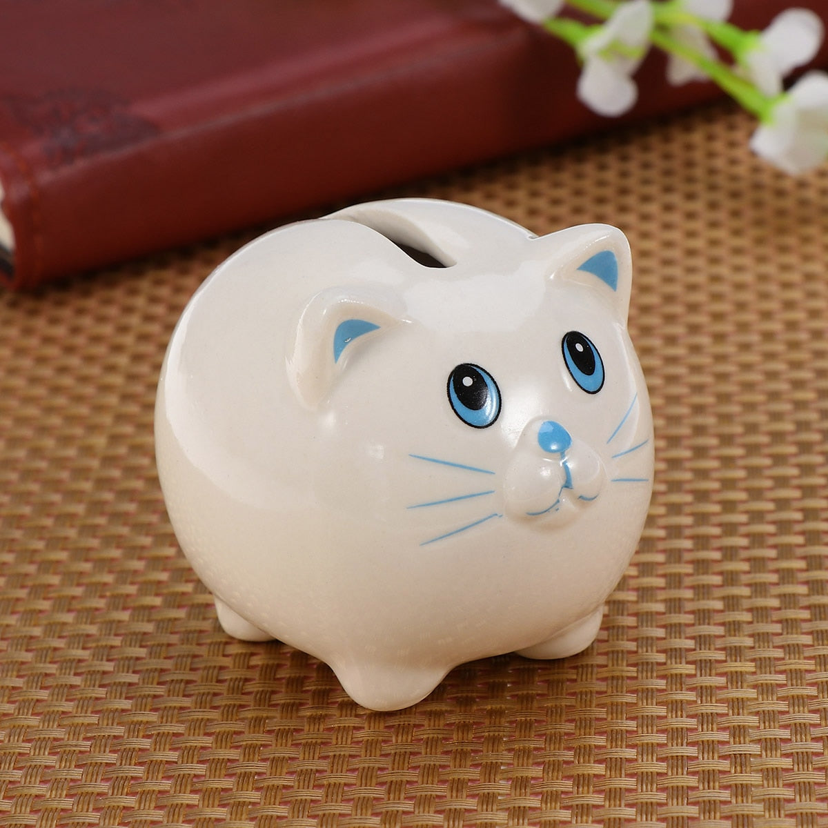 White Cat Piggy Bank