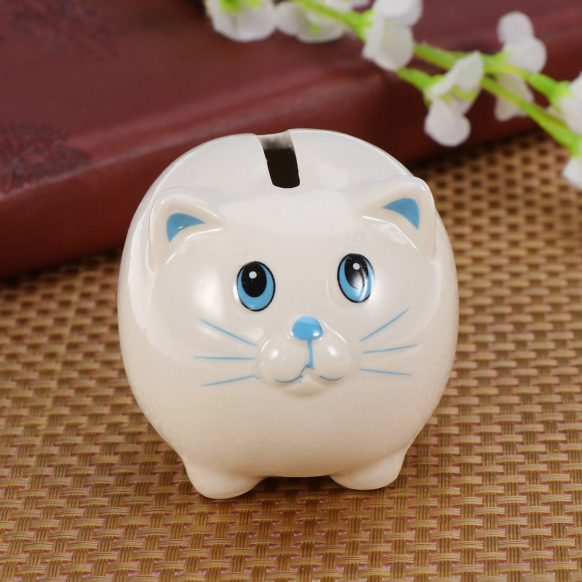 White Cat Piggy Bank