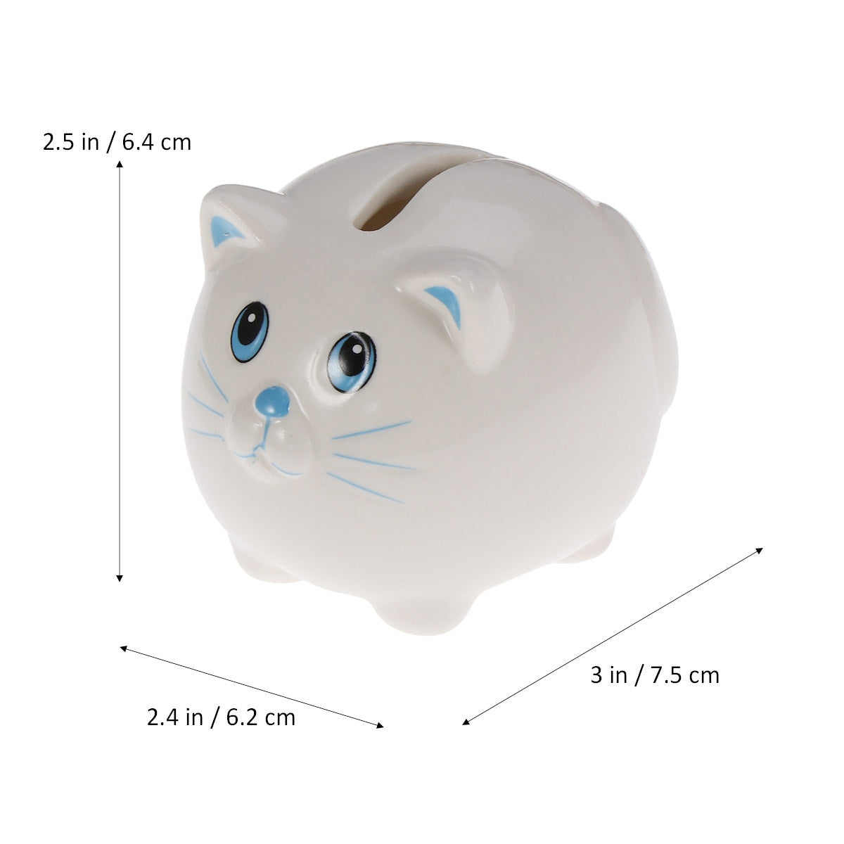 White Cat Piggy Bank