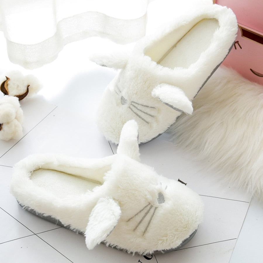 White Cat Slippers - Cat slippers