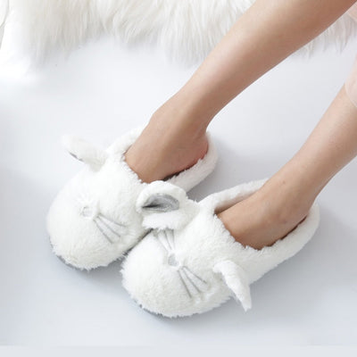 White Cat Slippers - Cat slippers