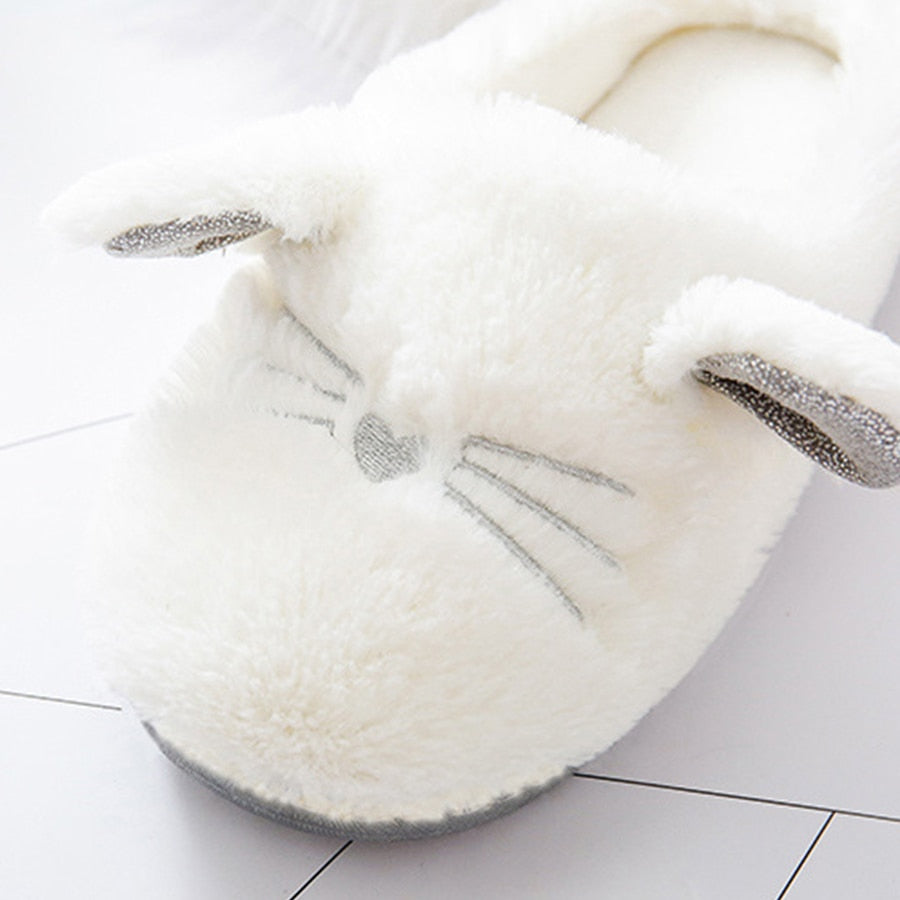 White Cat Slippers - Cat slippers