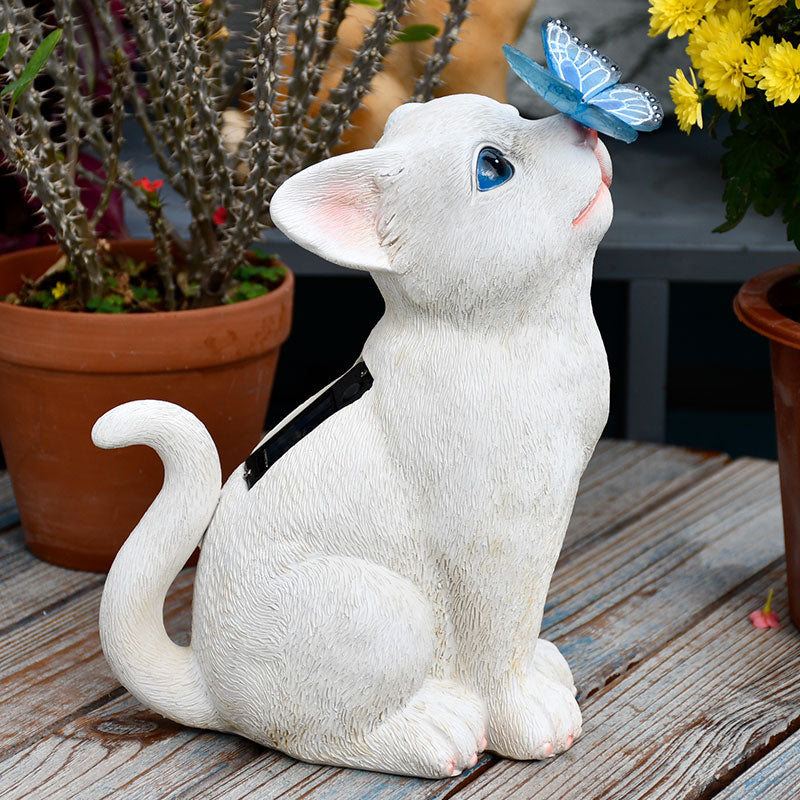 White Cat Statue