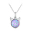 White Gold Cat Necklace - Cat necklace