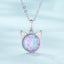White Gold Cat Necklace - Cat necklace