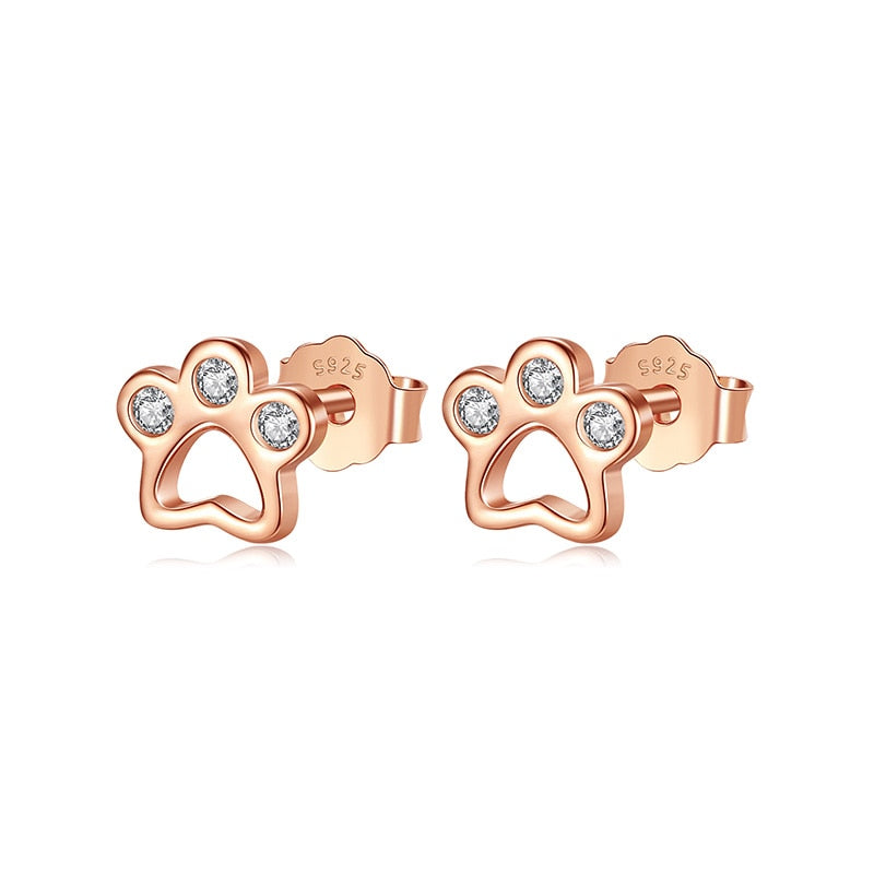 Women Cat Earrings - Rose Gold - Cat earrings