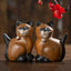 Wooden Cat Figurines