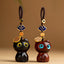 Wooden Cat Keychain - Cat Keychains