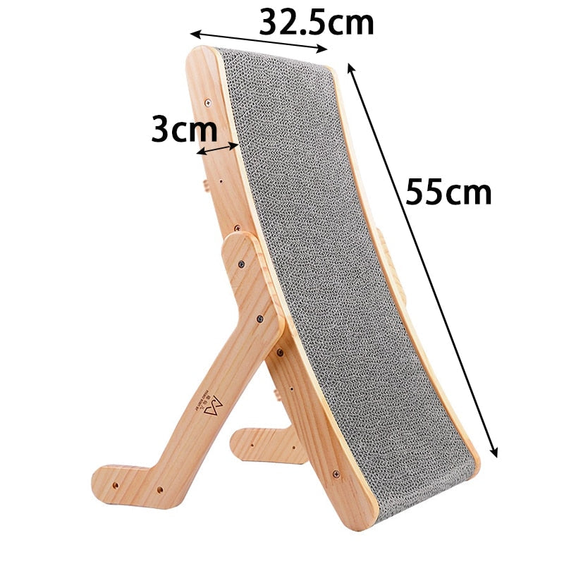 Wooden Cat Scratch Post - Grey - Cat scratching post