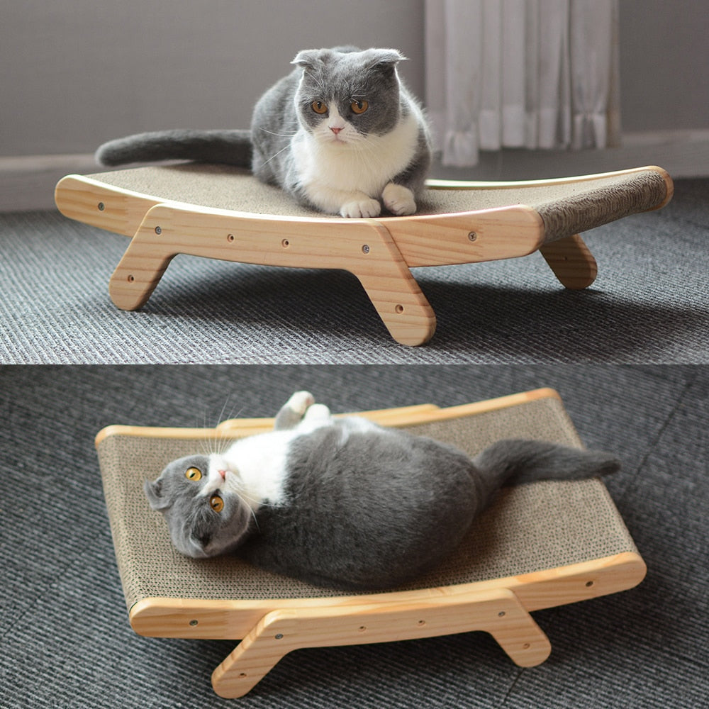 Wooden Cat Scratch Post - Cat scratching post