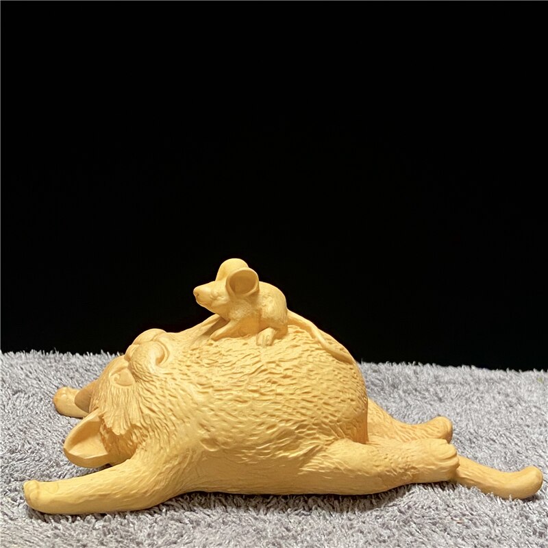 Wooden Cat Statue