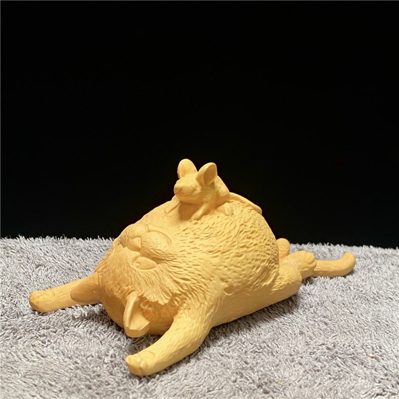 Wooden Cat Statue