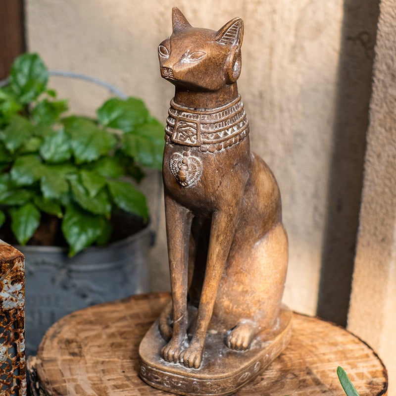 Wooden Cat Statues