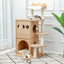 Wooden Cat Tree - Beige / United States