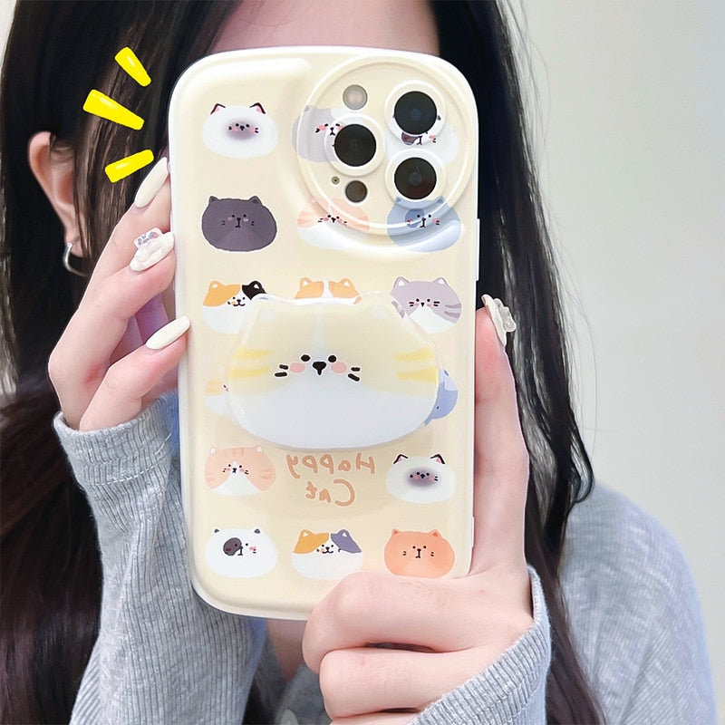 Yellow iPhone Cat Phone Case - Cat Phone Case