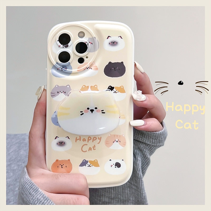 Yellow iPhone Cat Phone Case - Cat Phone Case