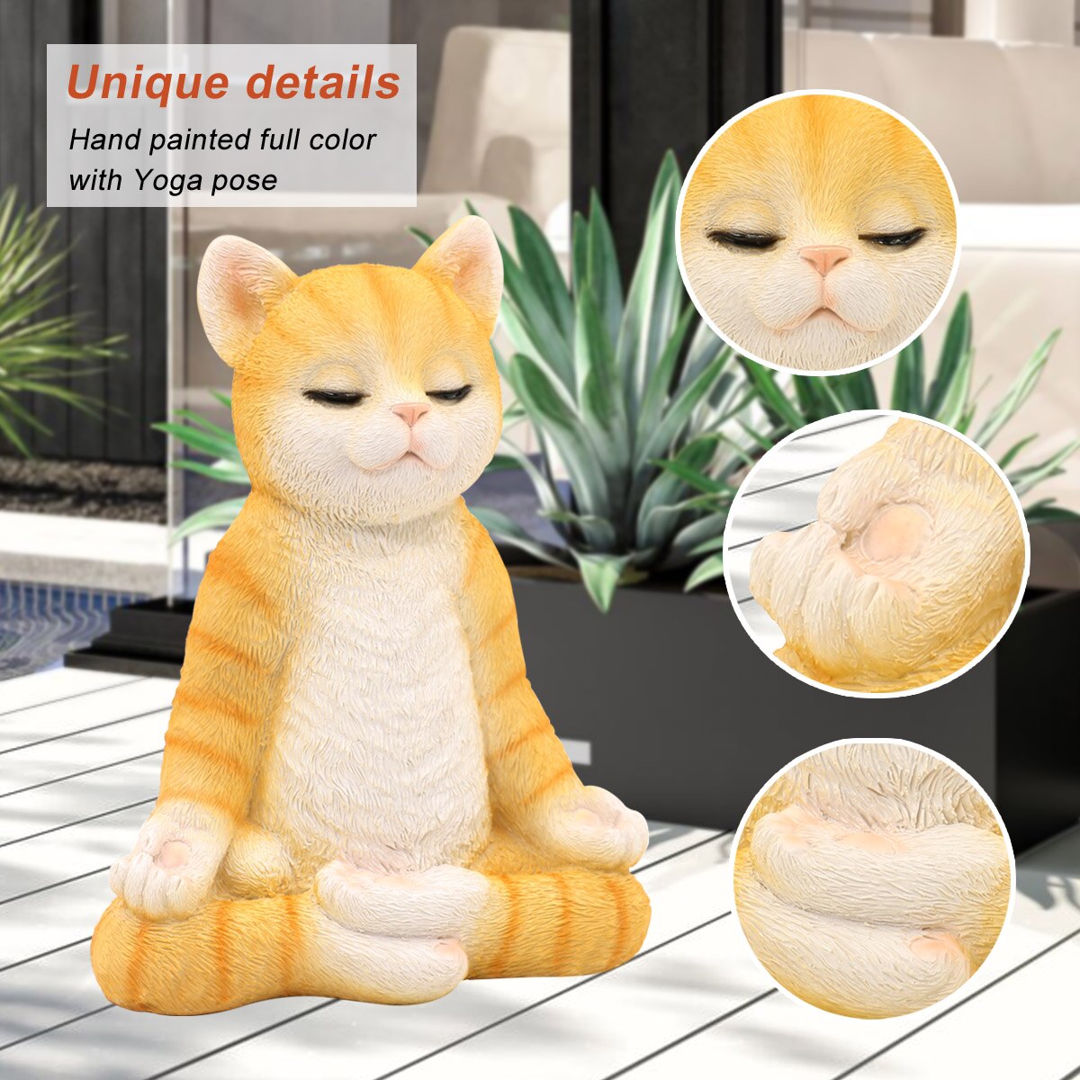 Yoga Cat Statue