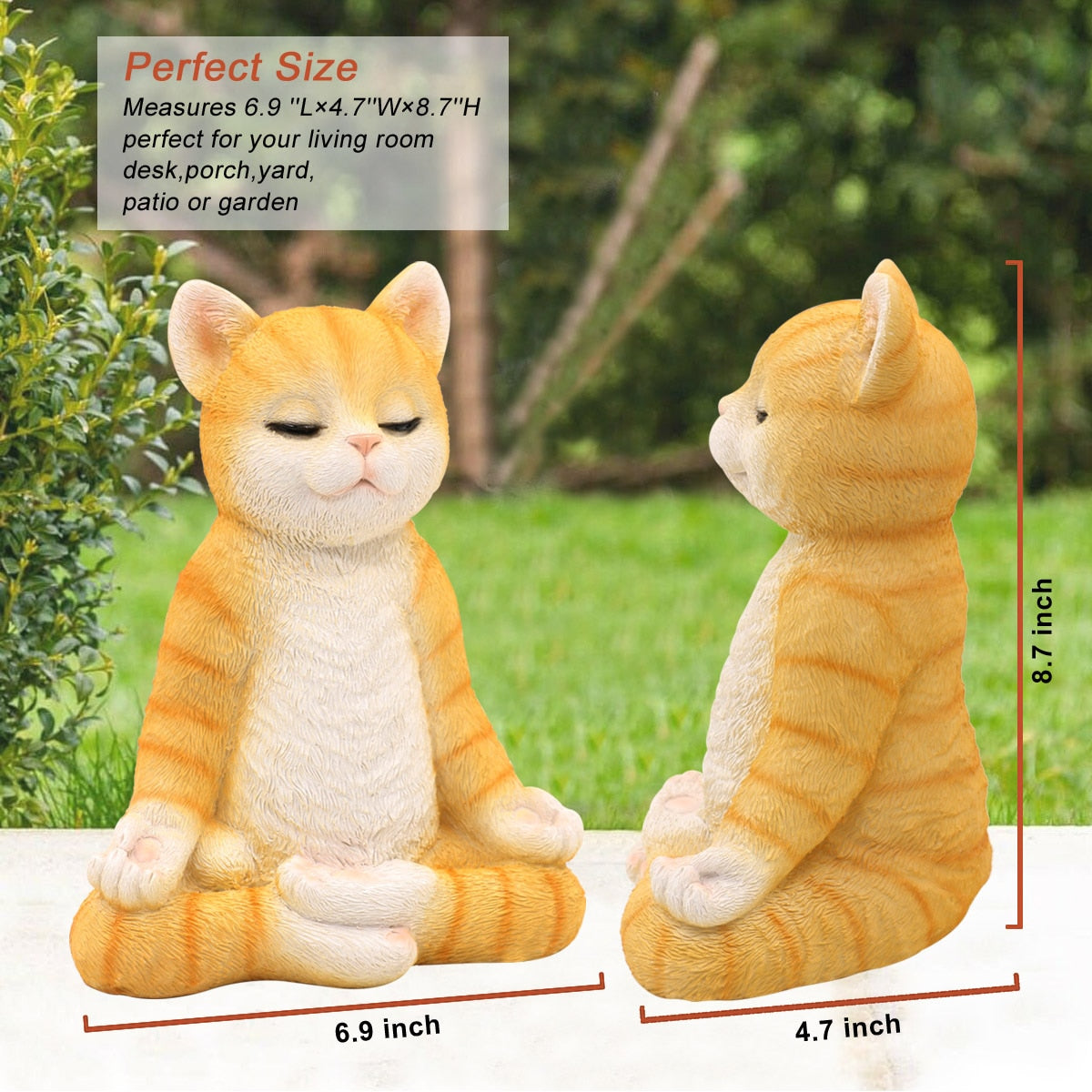 Yoga Cat Statue